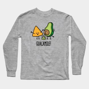 Guacamole turd pooping avocado Tortilla chips gift Long Sleeve T-Shirt